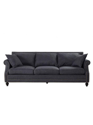 Cambridge Grey Linen Sofa