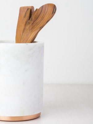 Marble And Copper Canister