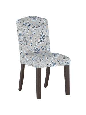 Camel Back Dining Chair Indian Blockprint Gray - Cloth & Company