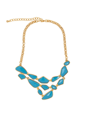 Gold & Turquoise Bib Necklace