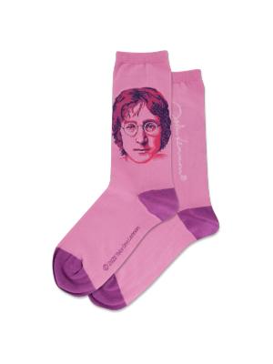 Women's John Lennon Portrait Crew Socks
