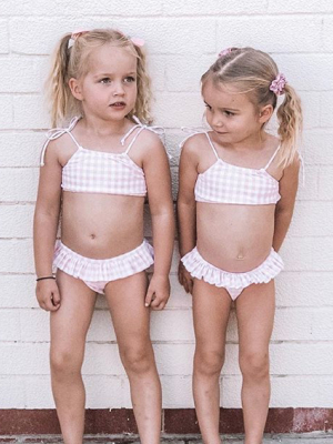 Banjo Bikini Set - Blush Gingham