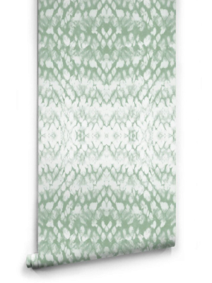 Entomology Wallpaper In Green Tea From The Shibori Collection By Milton & King