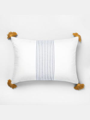 Center Stripes Tassel Throw Pillow - Hearth & Hand™ With Magnolia