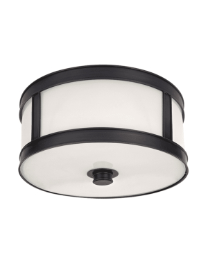 Patterson 1 Light Flush Mount Old Bronze