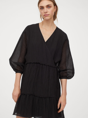 Lyocell-blend Wrap Dress