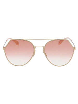 Fendi Eyewear Ff Monogram Aviator Sunglasses