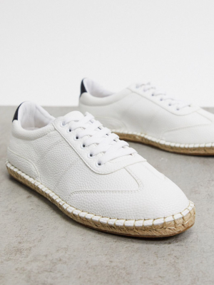 Asos Design Espadrille Sneakers In White