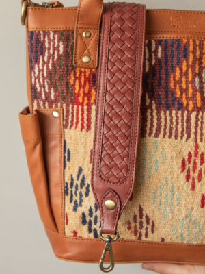 Shoulder Strap - Morocco Woven - Cabernet Leather