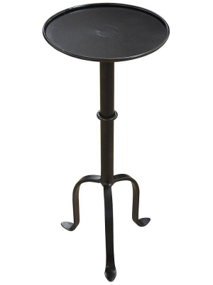 Noir Tini Black Metal Side Table