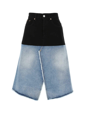 Mm6 Maison Margiela Panelled Denim Skirt