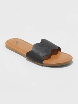 Women's Kate Scalloped Slide Sandals - Shade & Shore™