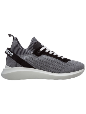 Dsquared2 Logo Strap Knit Sneakers