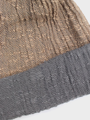 Kobo Oriza Multi Functional Beanie, Tan And Grey