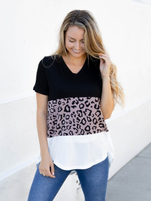 The Amelia Top - White / Gray