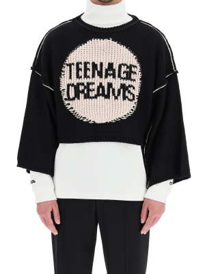 Raf Simons Teenage Dreams Intarsia Knit Jumper