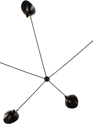 Serge Mouille 5-still Arm Spider Wall Sconce