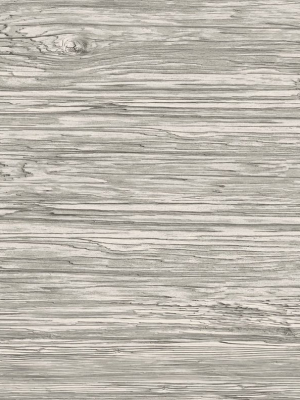 Washed Shiplap Embossed Vinyl Wallpaper In Dove Grey From The Luxe Retreat Collection By Seabrook Wallcoverings