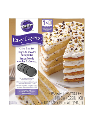Wilton 4pc Easy Layers! Round Layer Cake Pan Set