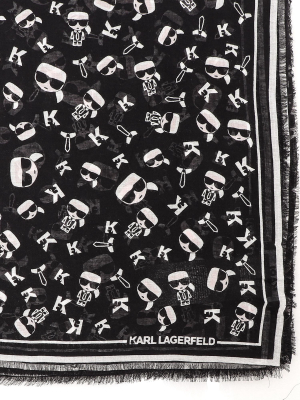 Karl Lagerfeld K/ikonik Logo Motif Scarf