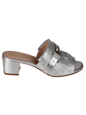 Tod's Double T Fringed Mules