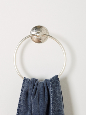 Hammered Towel Ring