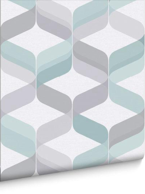 Retro Wallpaper In Aqua From The Exclusives Collection By Graham & Brown