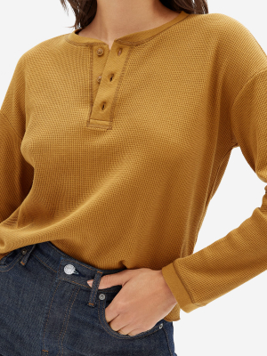 The Organic Cotton Waffle Henley