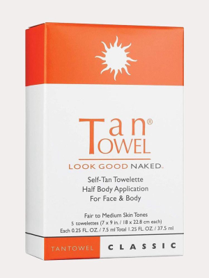 Tan Towel Tantowel Half Body Towelette Classic