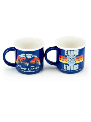 Seven20 Star Wars Camp Endor Retro Mugs | Ewok Forest Camp Of Endor Cups | Set Of 2 Mugs