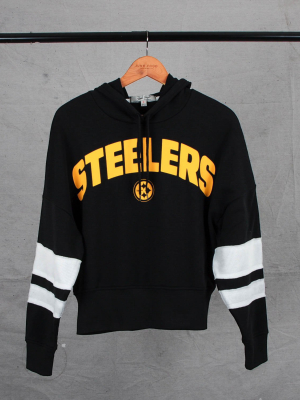 Womens Steelers Sideline Striped Fleece