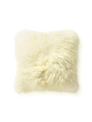 Creme Sheepskin - Small Throw Pillow