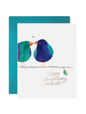 Lovebirds Anniversary Card - Ef1