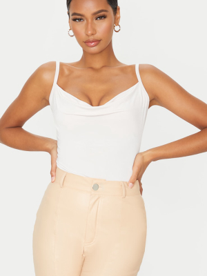 Nude Soft Touch Cowl Neck Bodysuit