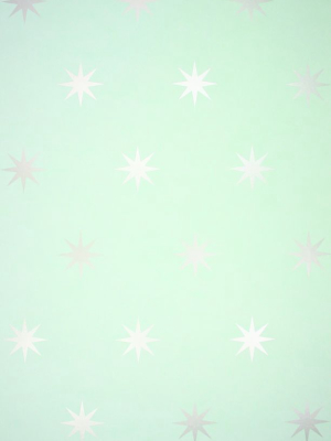 Coronata Star Wallpaper In Aqua By Osborne & Little