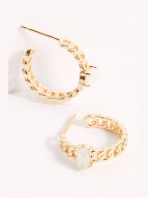 Joy Dravecky Chainlink Hoop Earrings