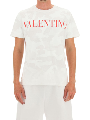 Valentino	logo Printed Crewneck T-shirt