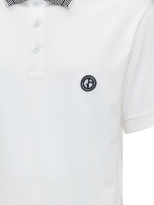 Giorgio Armani Logo Embroidered Polo Shirt