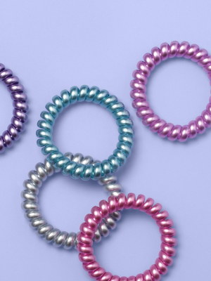 Girls' 5pk Spiral Hair Ties - More Than Magic™