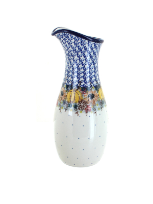 Blue Rose Polish Pottery Harvest Bounty Water Carafe