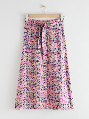 Buttoned Midi Skirt