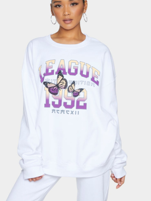 White League 1992 Butterly Printed Sweatshirt