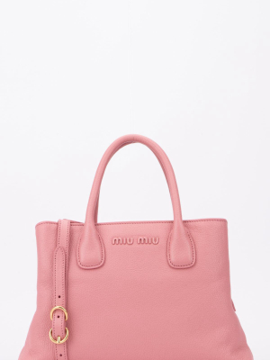 Miu Miu Madras Tote Bag