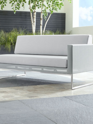 Dune Light Grey Right Arm Loveseat With Sunbrella ® Cushions