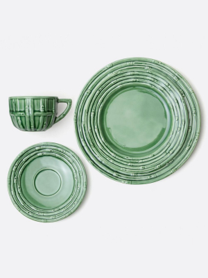 Blue Pheasant Gia Dinnerware (pack Of 4) - Green Bamboo