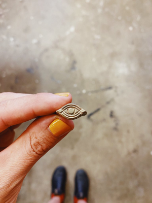 You Deserve To Be Here Linear Signet Ring: Brass