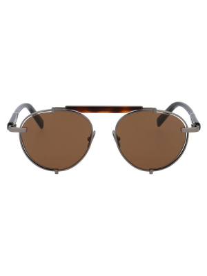 Salvatore Ferragamo Eyewear Round Frame Sunglasses