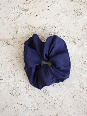 Fiori Scrunchie In Eggplant Viscose