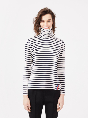 The Turtleneck - Cream/navy