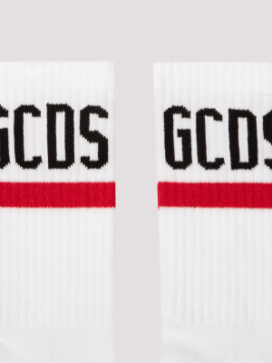 Gcds Contrast Logo Crew Socks